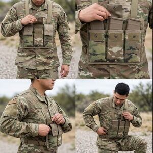 Authentic Military Issue 6-Pocket Bandoleer Ammunition Pouch – OCP/Multicam